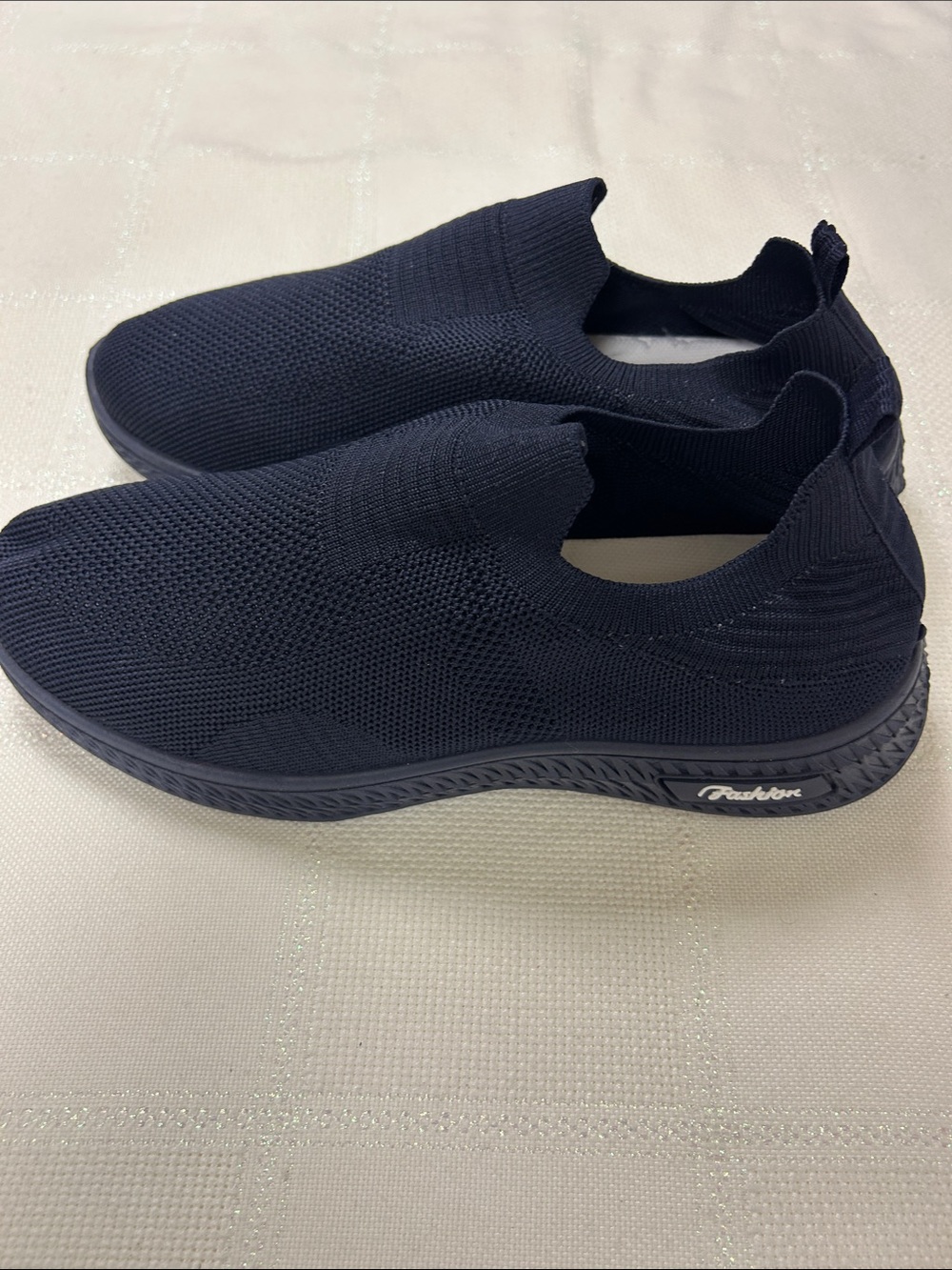 NWOT Men's Slip-On Knit Sneakers - navy image 2